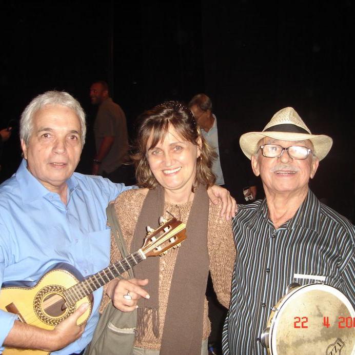 VALMAR AMORIM, LUCIA ROMANO (Produtora) E PERNAMBUCO DO PANDEIRO NO SHOW EM HOMENAGEM  A WALDIR AZEVEDO